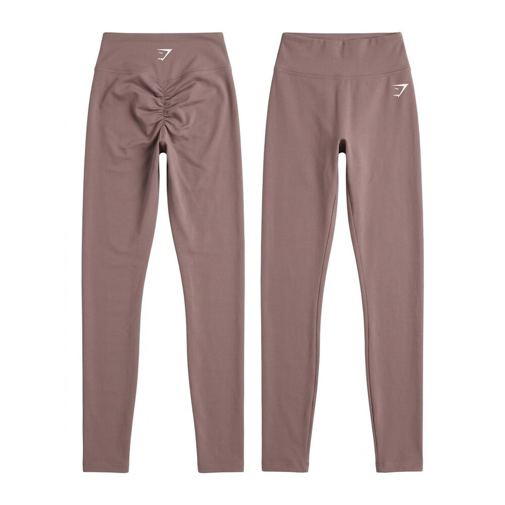 GYMSHARK Adapt Camo Seamless Scrunch Butt High Waisted Leggings Rose Brown S